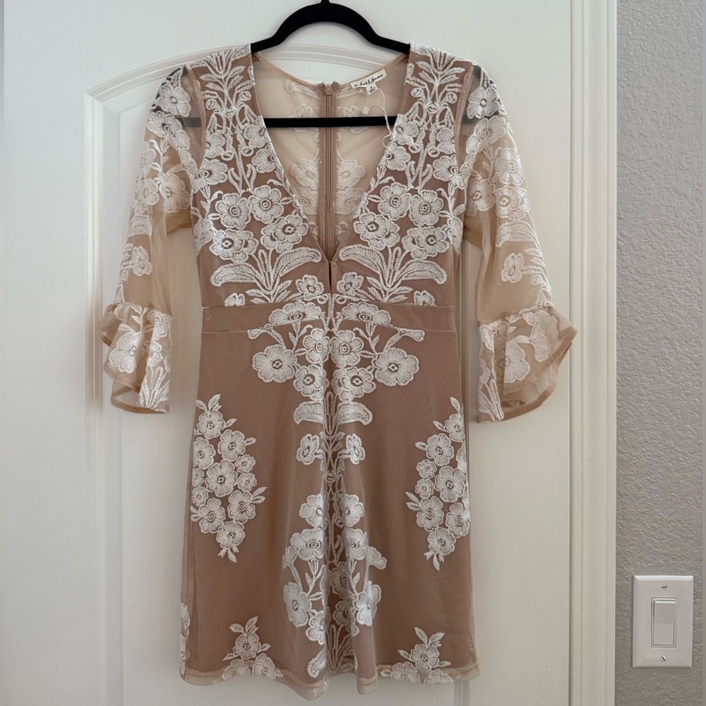 For Love & lemons white and nude lace dress